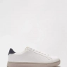 burtons white smart embossed trainers side view